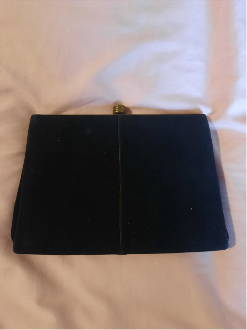 Women's Vintage Unbranded Black Gold Clutch One Size